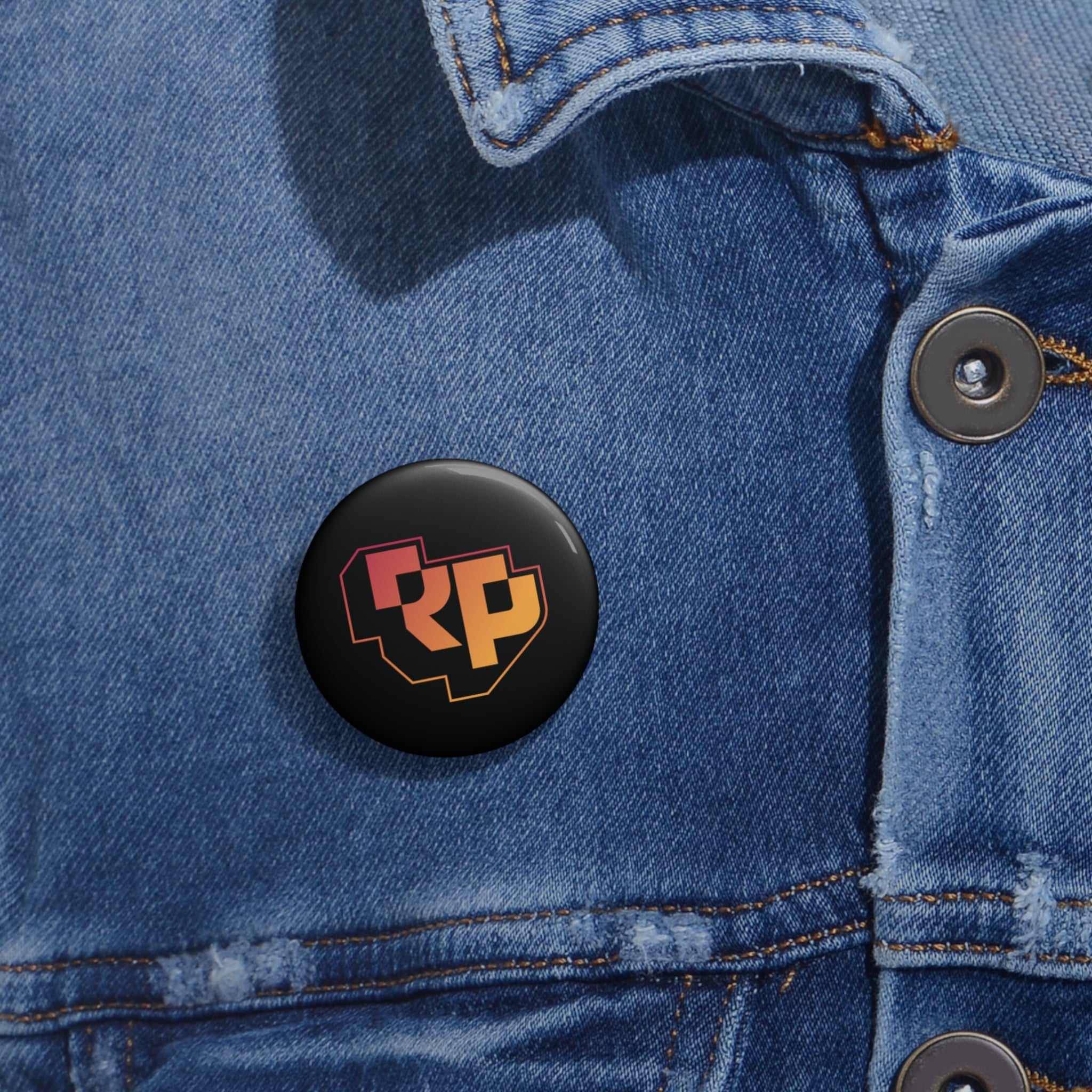 RetroPixl Pin Button — Black - RetroPixl
