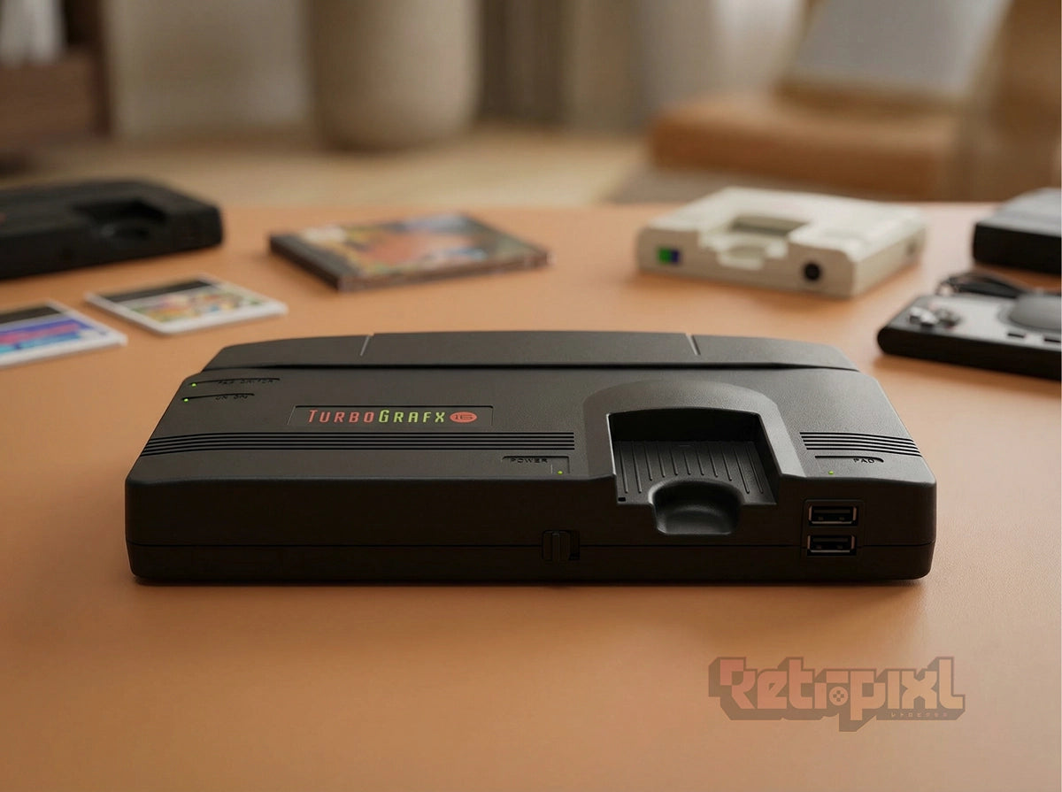 Konami TurboGrafx 16 mini console in Retropixl studio on RetroPixl.com for Retrogaming players and Retro Gaming Collectors