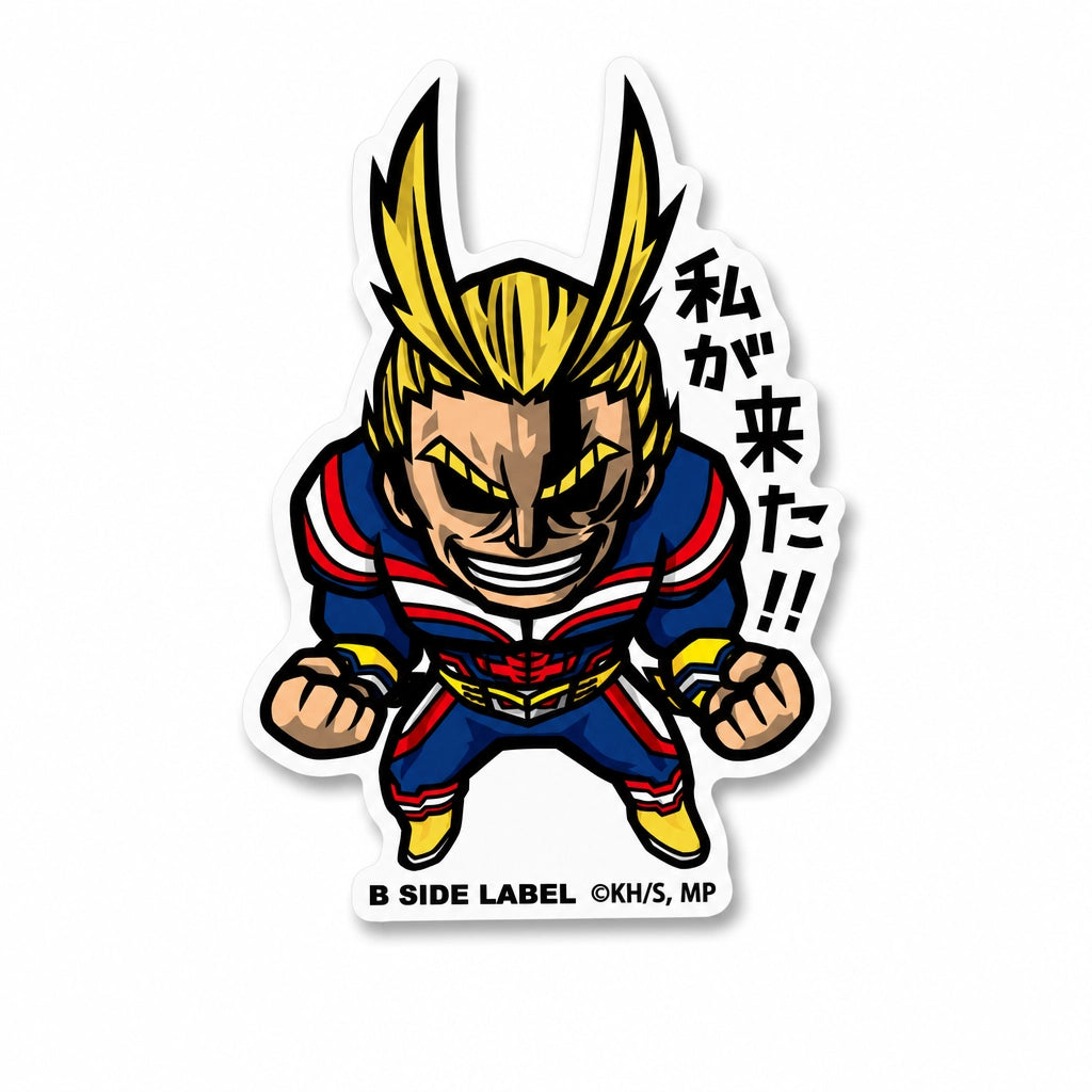 My Hero Academia Sticker, All Might Toshinori Yagi character on RetroPixl.com for retro gaming collectors, retrogaming players and anime collectibles and gadgets