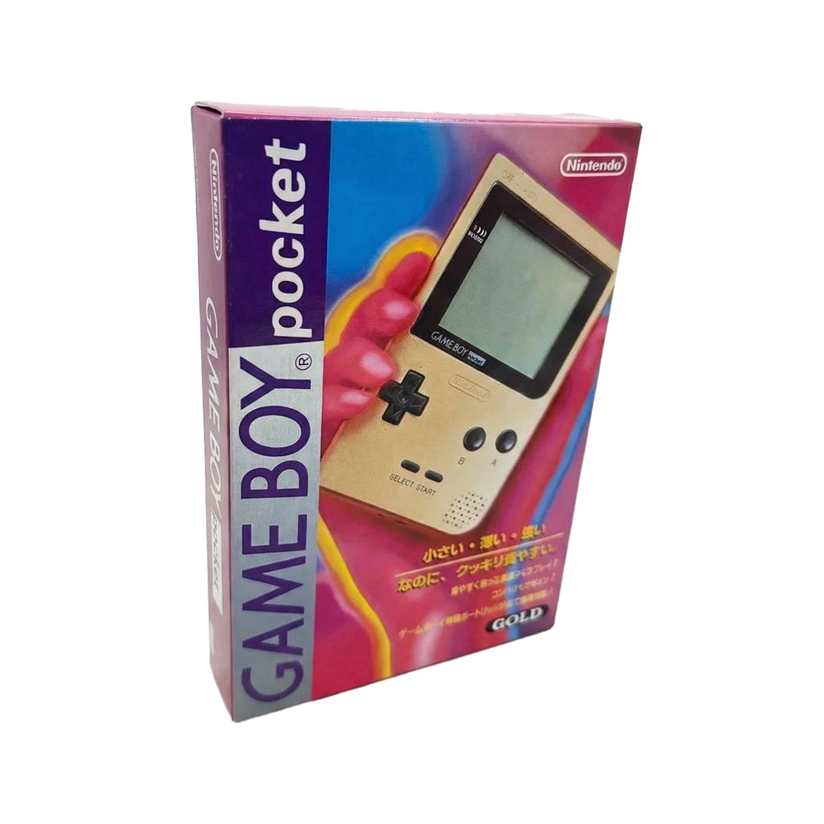 Nintendo Gameboy Pocket Gold handheld console on RetroPixl.com for retro gaming players and retrogaming collectors