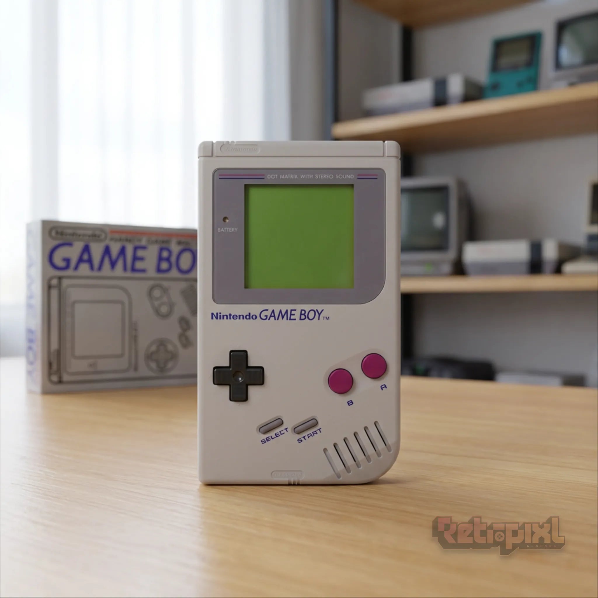 Nintendo Gameboy DMG console for retro gaming players and collectors in a game room on RetroPixl
