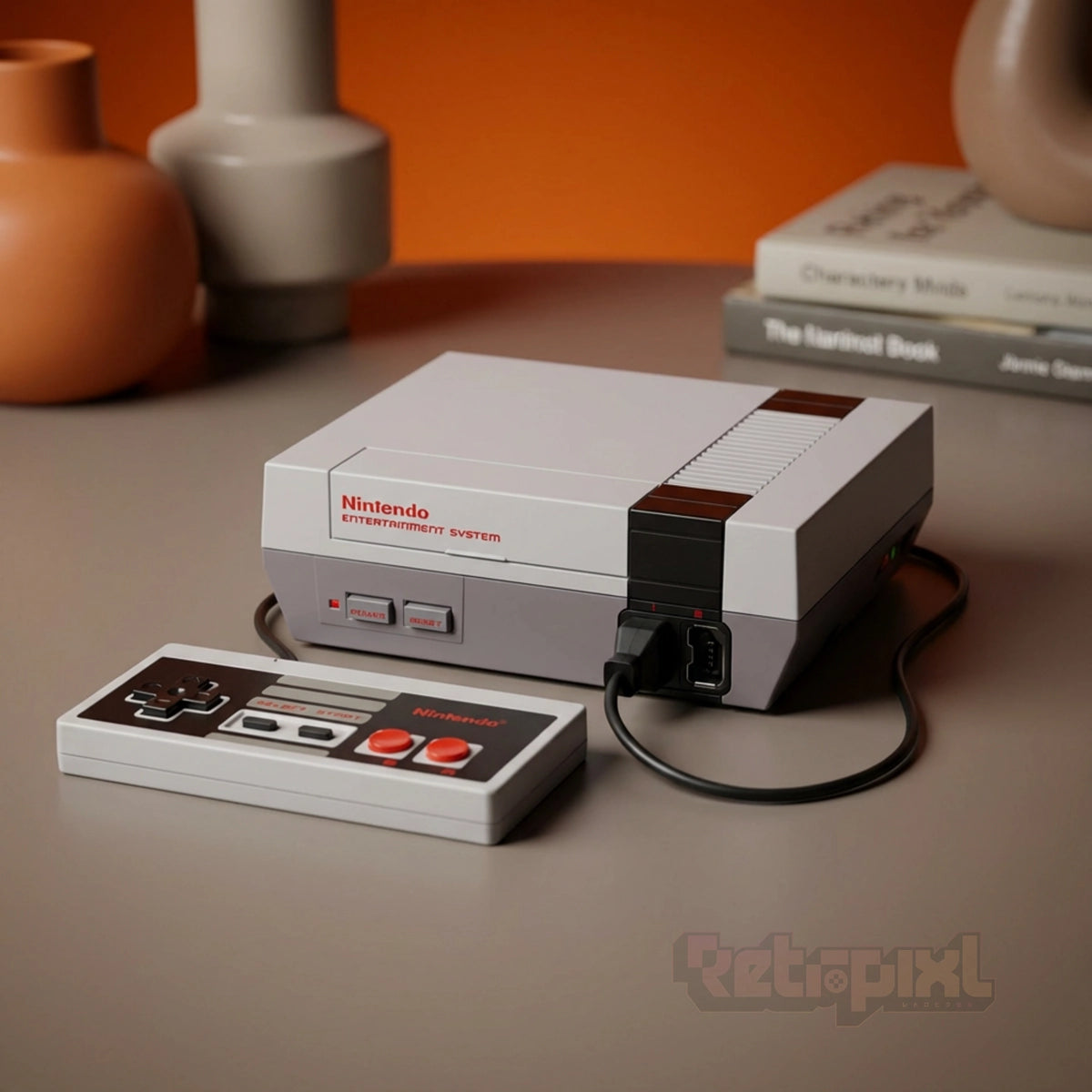 Nintendo NES mini console in RetroPixl studio for retrogaming players and collectors