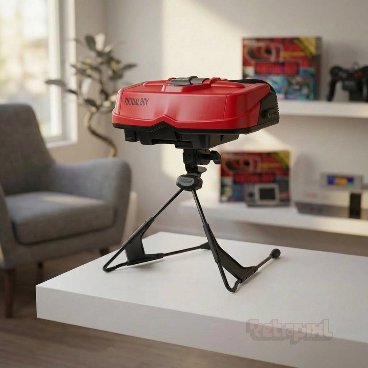 Nintendo Virtual Boy retro gaming console in RetroPixl studio for retrogaming players and collectors