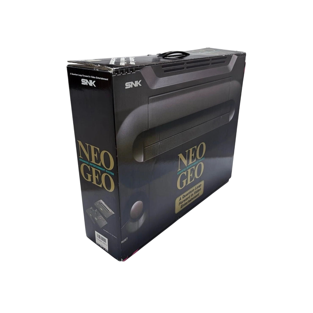 SNK Neo Geo AES console box front side on Retropixl.com for retrogaming players and retro gaming collectors