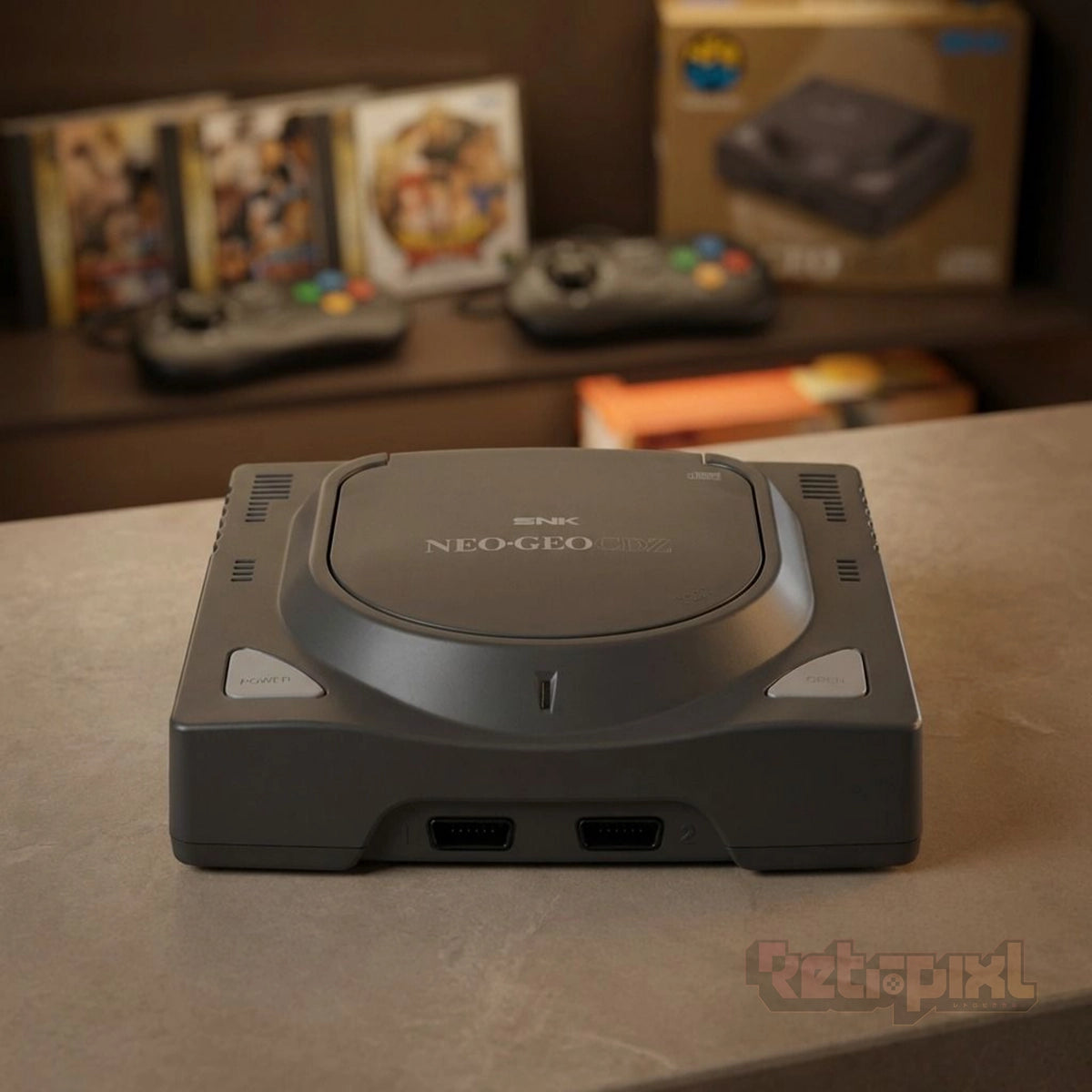 SNK Neo Geo CDZ in RetroPixl Studio on Retropixl.com for retrogaming players and retro gaming collectors