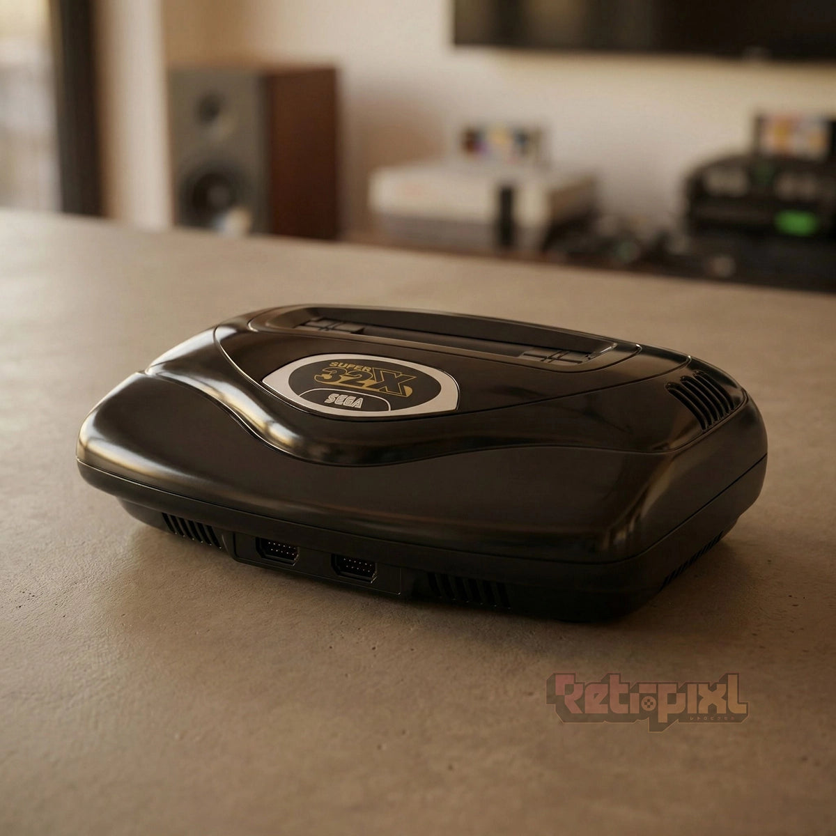 Sega 32X console accessory in RetroPixl studio on RetroPixl.com for retro gaming players and retrogaming collectors