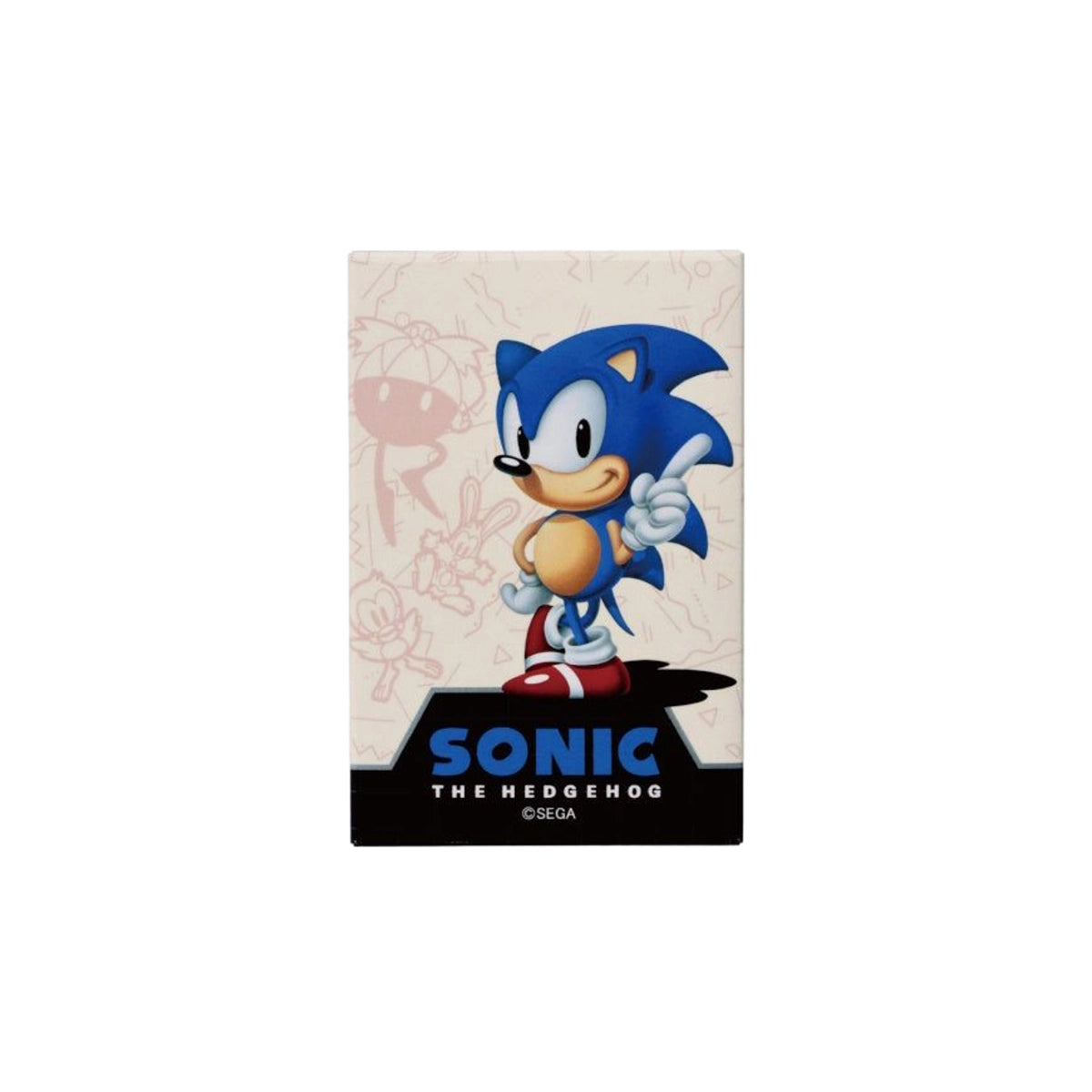Sonic the hedgehog collector can badge set of 5 piece collection on RetroPixl.com for retro gaming players, retrogaming collectors and Japanese pop culture collectibles fans