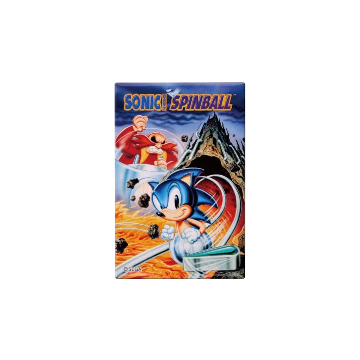 Sonic the hedgehog collector can badge set of 5 piece collection on RetroPixl.com for retro gaming players, retrogaming collectors and Japanese pop culture collectibles fans