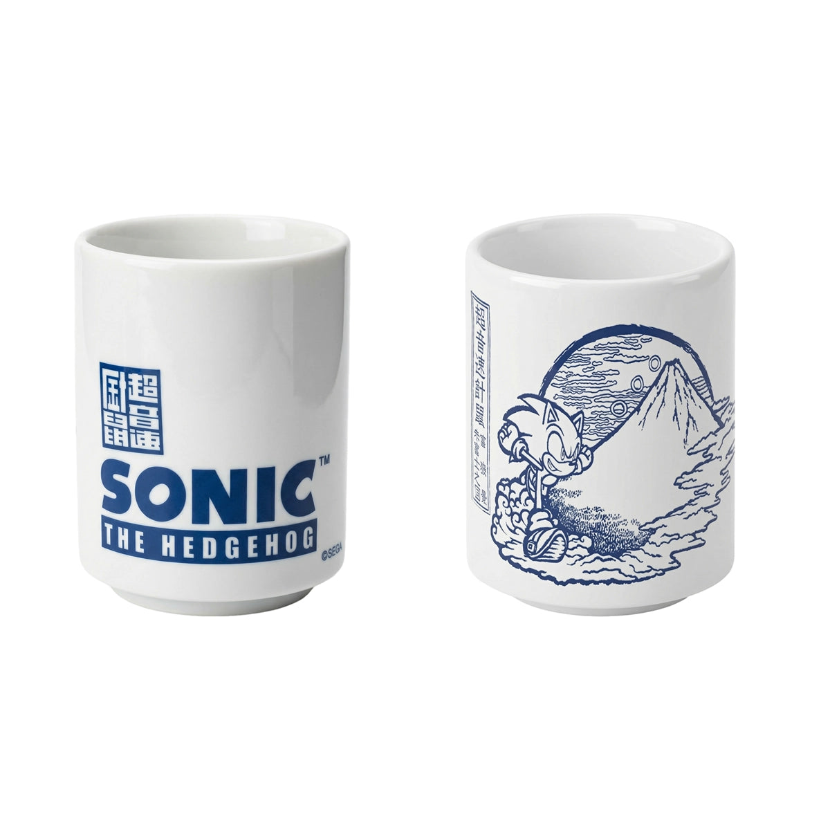 Sonic the hedgehog collector Japanese tea cup on RetroPixl.com for retro gaming players, retrogaming collectors and Japanese pop culture collectibles fans