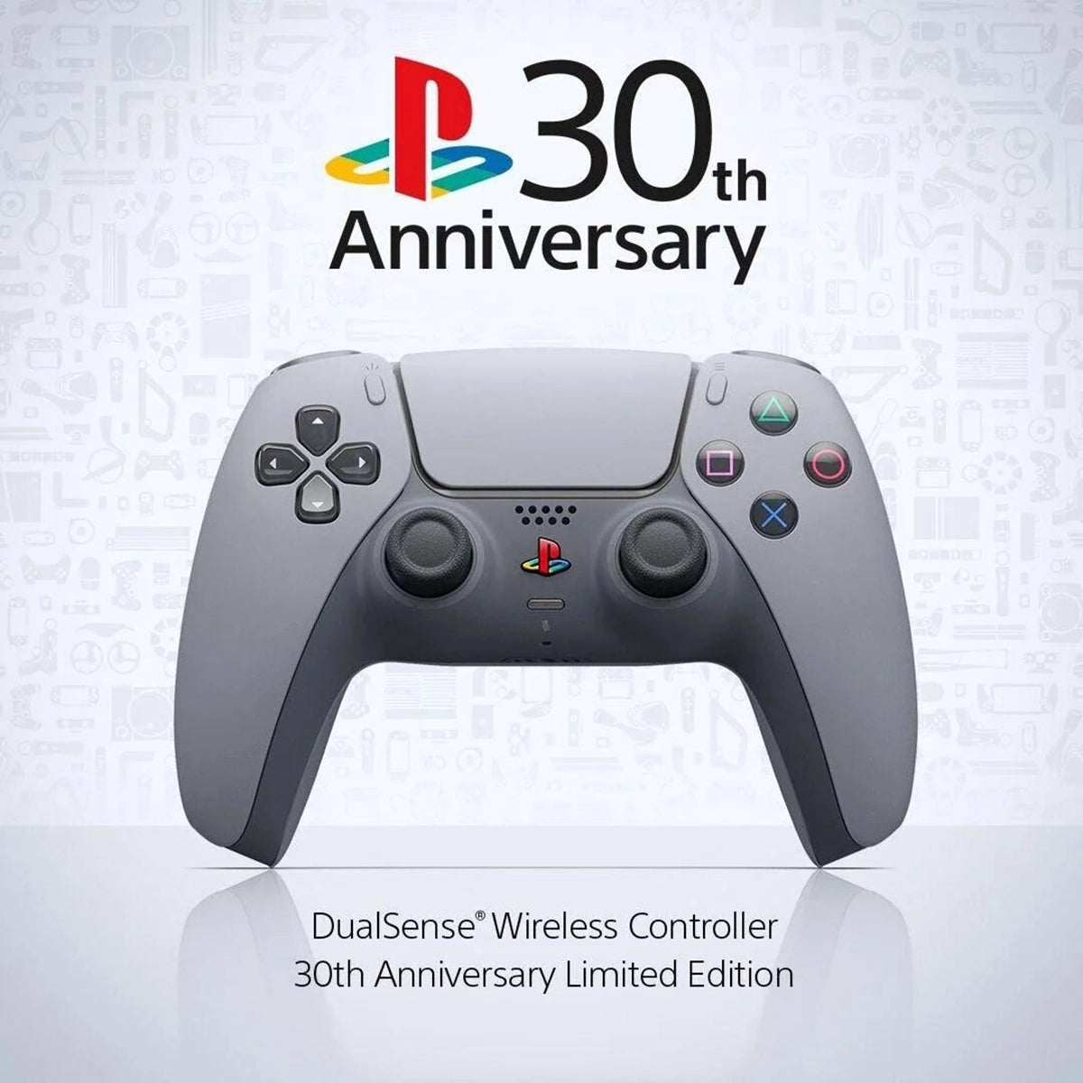 Official Sony DualSense PS5 30th Anniversary controller on RetroPixl.com for retro gaming players and retrogaming collectors