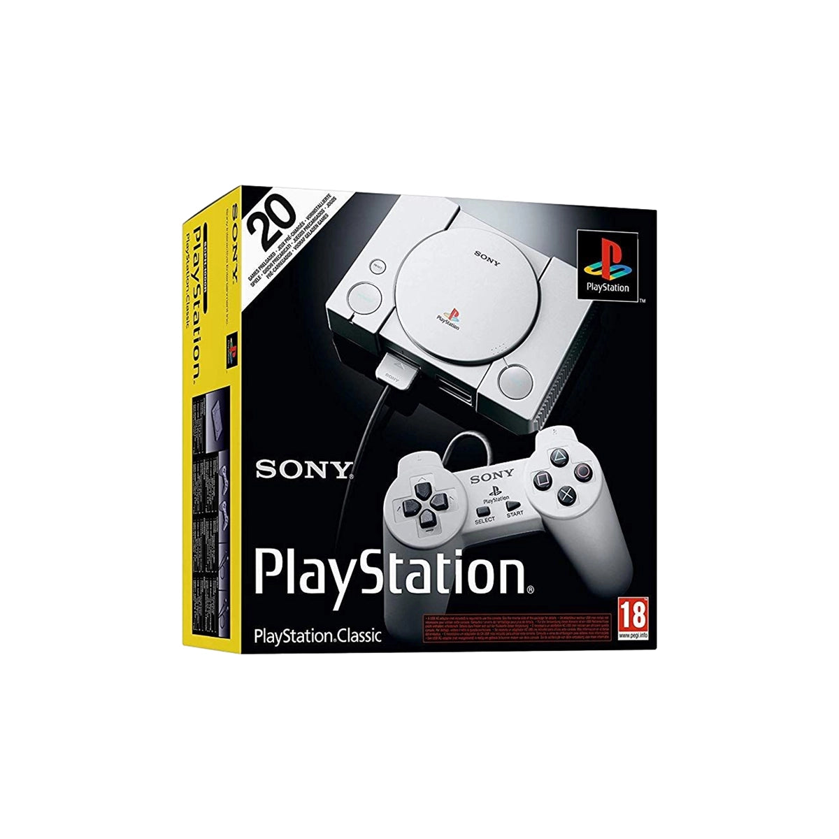 Sony Playstation 1 PS1 Classic Mini console on RetroPixl.com for retro gaming players and retrogaming collectors
