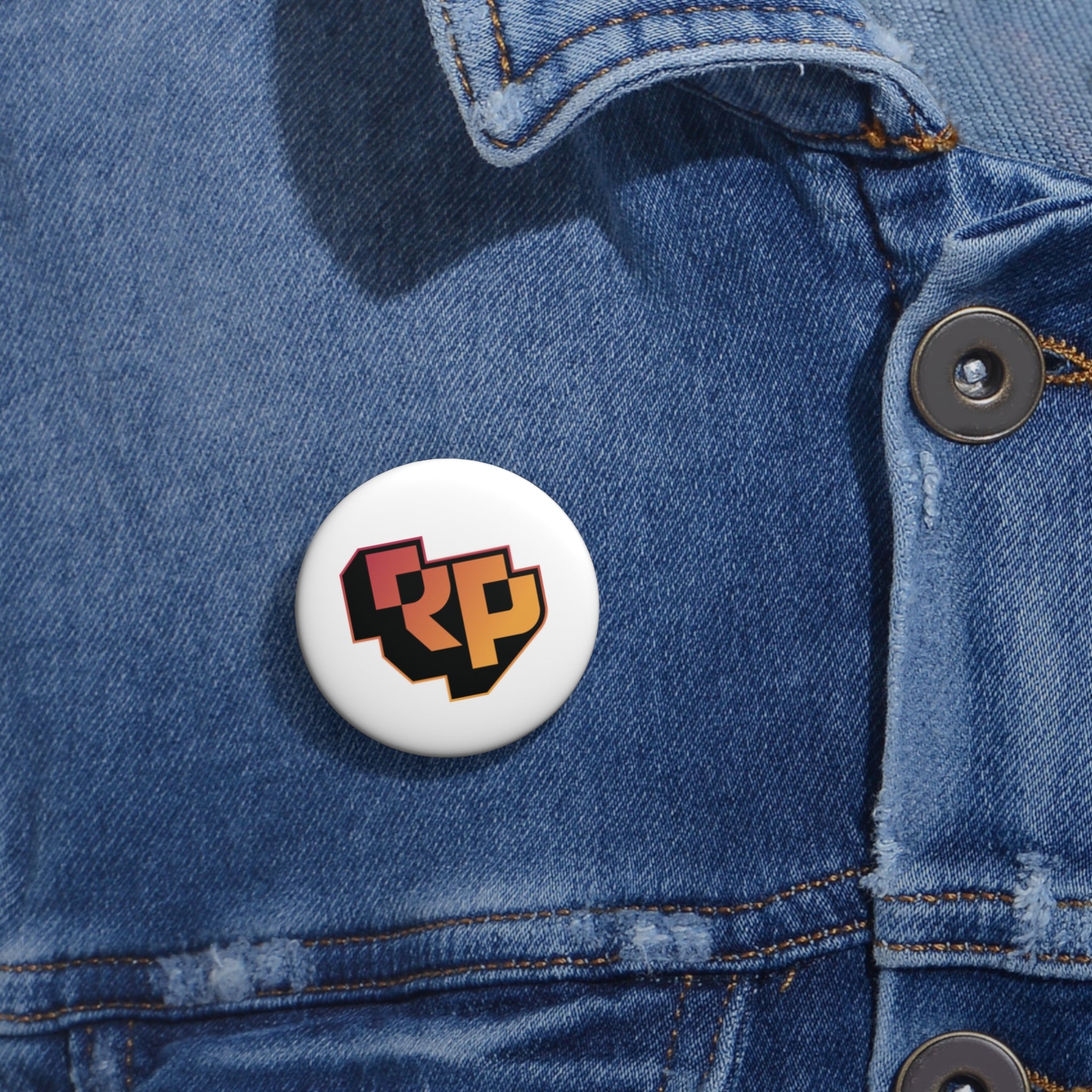 RetroPixl Pin Button — White - RetroPixl
