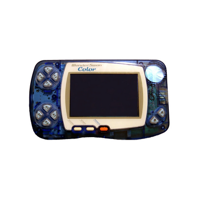 Bandai Wondeswan Color Dark Blue Retro gaming handheld portable console for player and retro collectors on RetroPixl