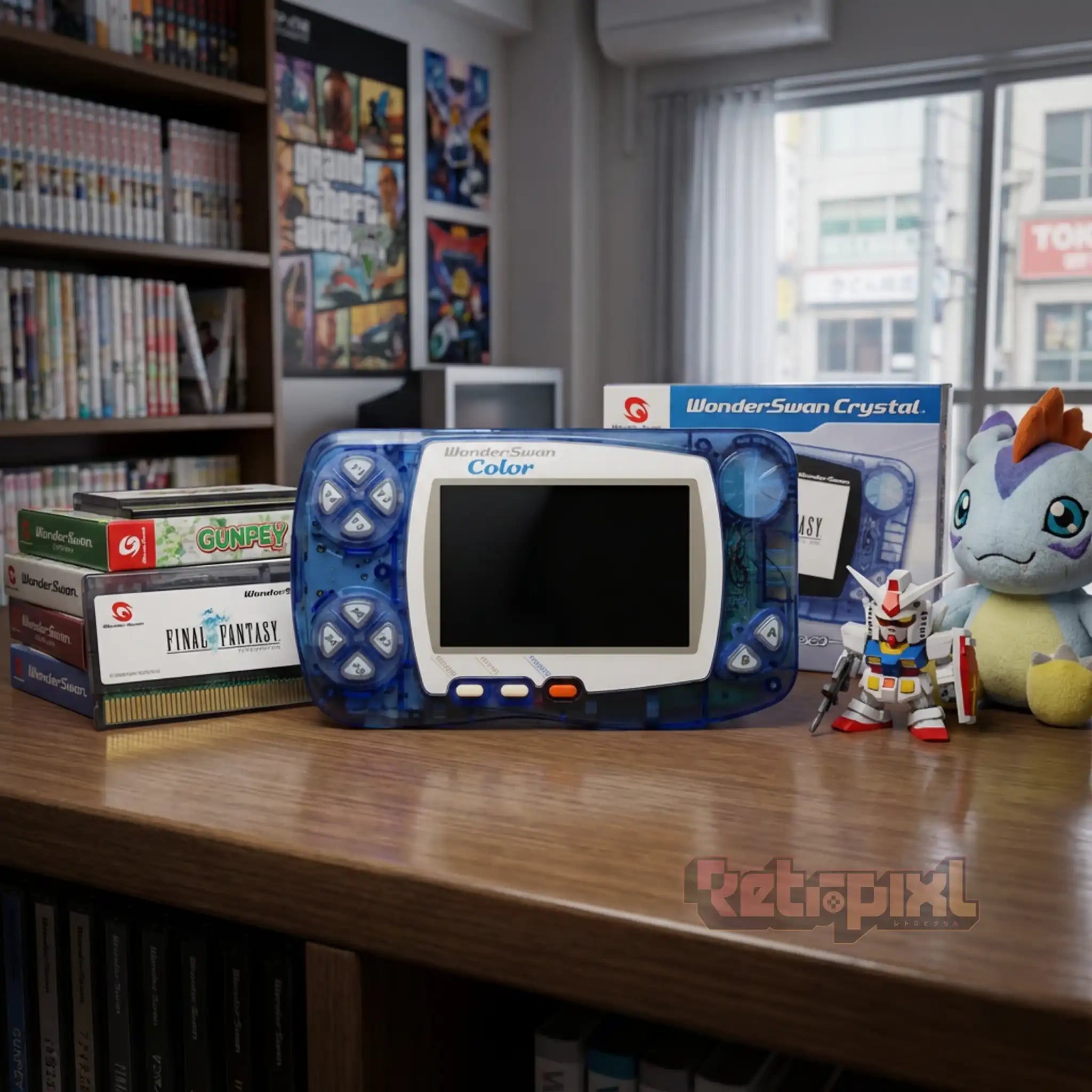 Bandai Wonderswan Color in display for retro gaming players and collectors on RetroPixl