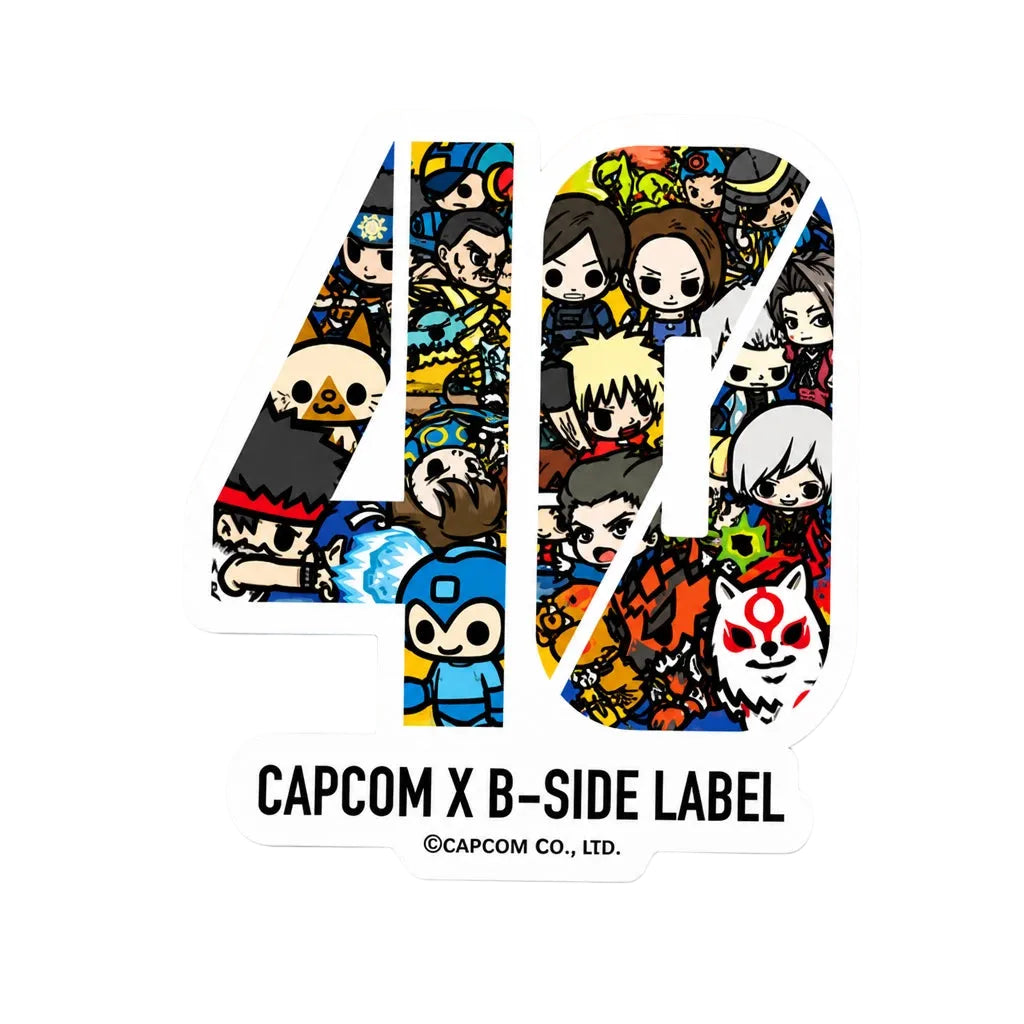 Capcom's 40th Anniversary Street Fighter characters sticker on RetroPixl.com for retro gaming collectors, retrogaming players and anime collectibles and gadgets
