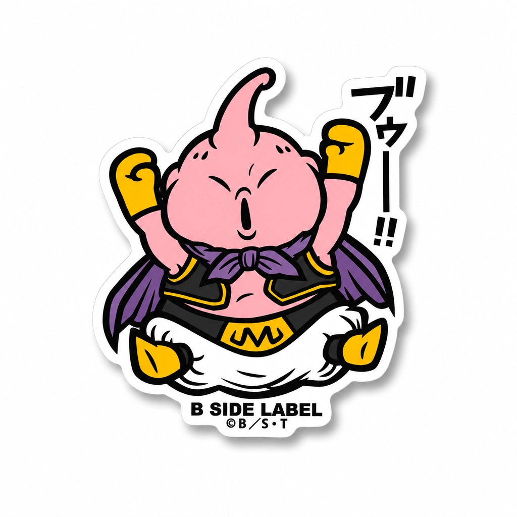 Dragon Ball character Majin Buu sticker on RetroPixl.com for retro gaming collectors, retrogaming players and anime collectibles and gadgets