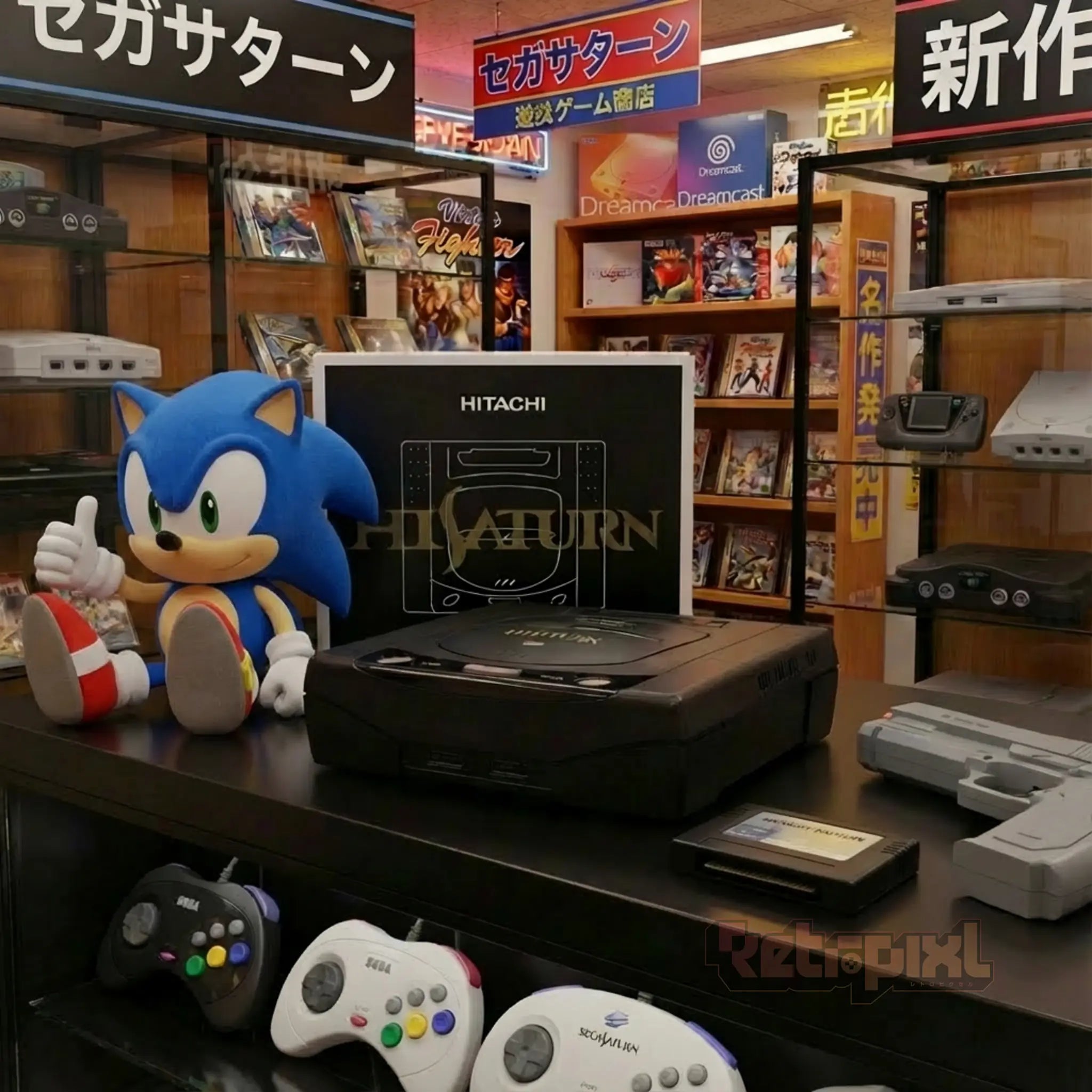 Hitachi Hi Saturn in Retro gaming store, collector console for retro gaming players and collectors on RetroPixl
