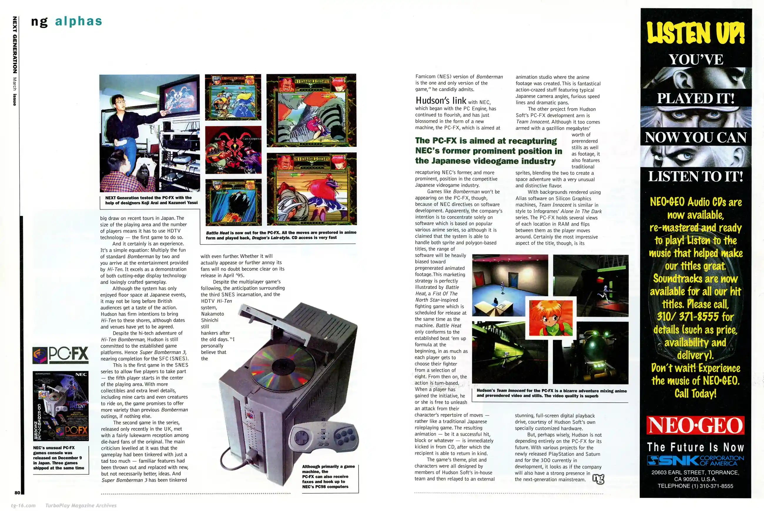 Nec PC-FX US advertising for retrogaming players and collectors on RetroPixl