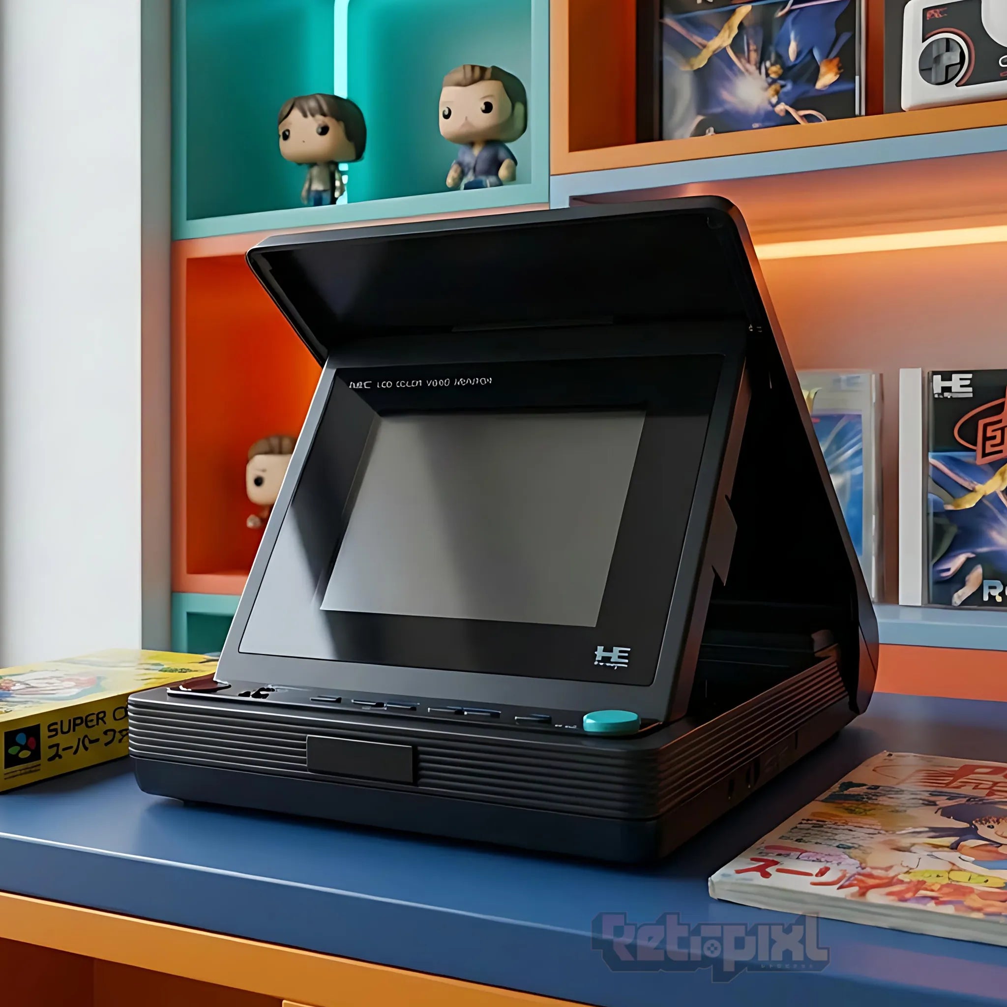 NEC PC Engine monitor in collector's game room for retro gaming players and collectors on RetroPixl