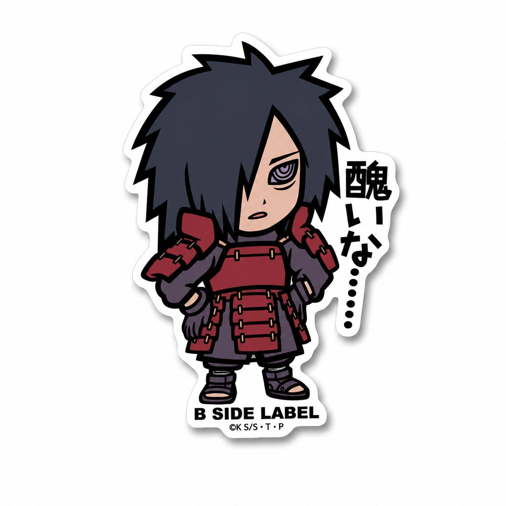 Naruto character Uchiwa uchiha Madara sticker on RetroPixl.com for retro gaming collectors, retrogaming players and anime collectibles and gadgets
