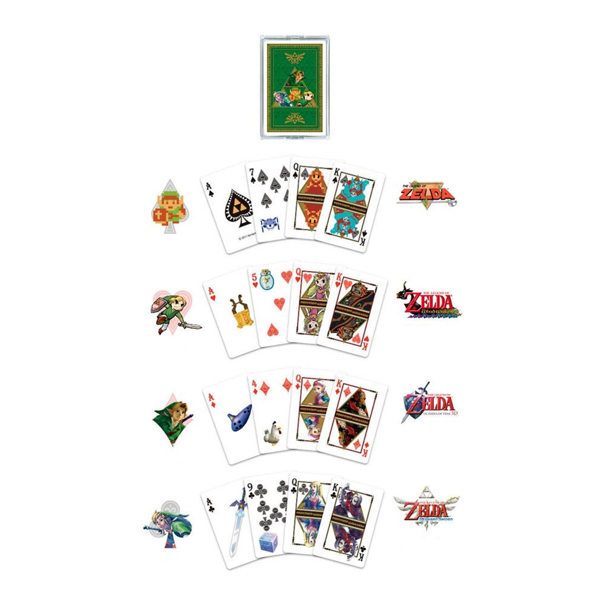 Nintendo The Legend of Zelda playing card game on RetroPixl.com for retro gaming players, retrogaming collectors and Japanese collectible fans