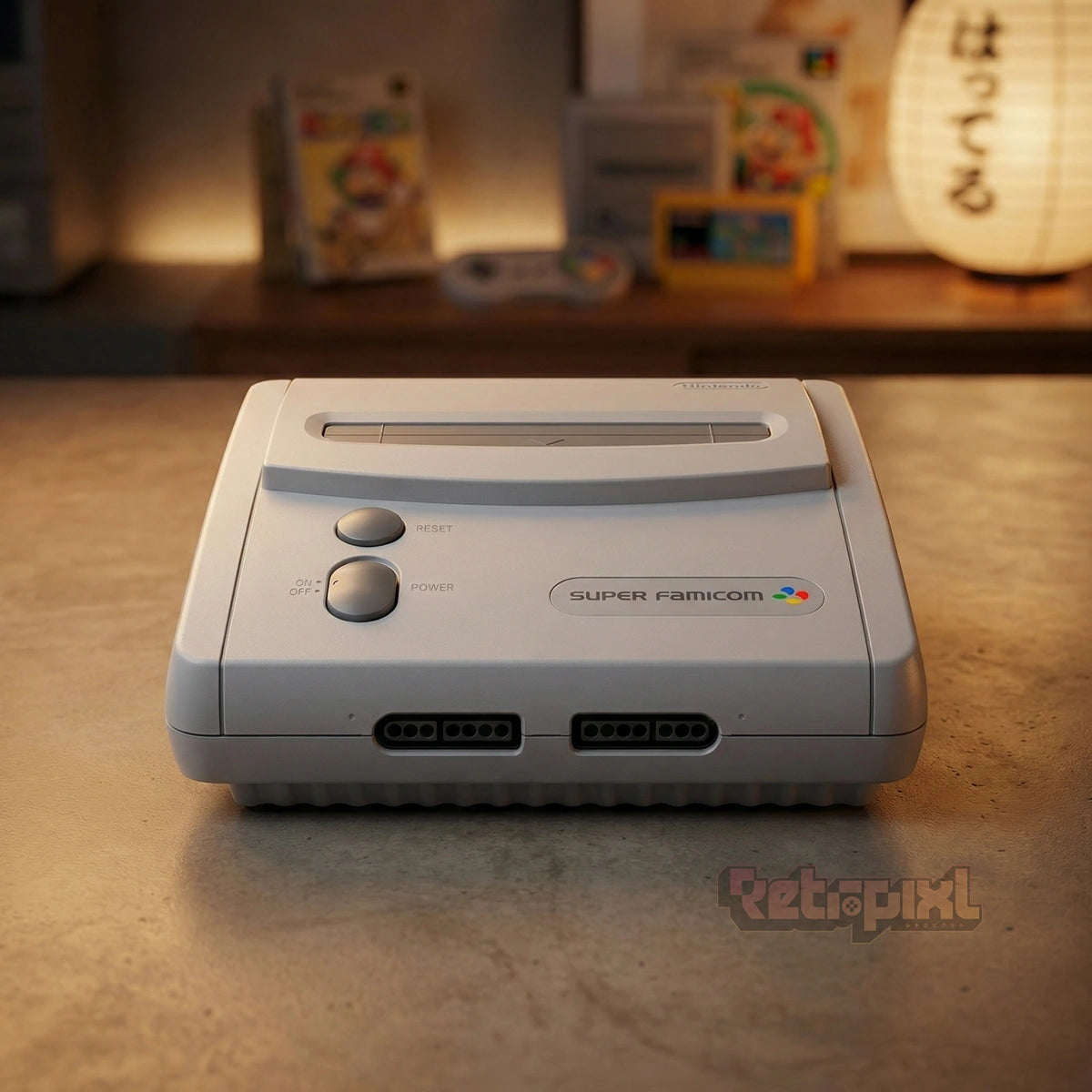 Nintendo Super Famicom Junior console in RetroPixl studio on RetroPixl.com for retro gaming players and retrogaming collectors