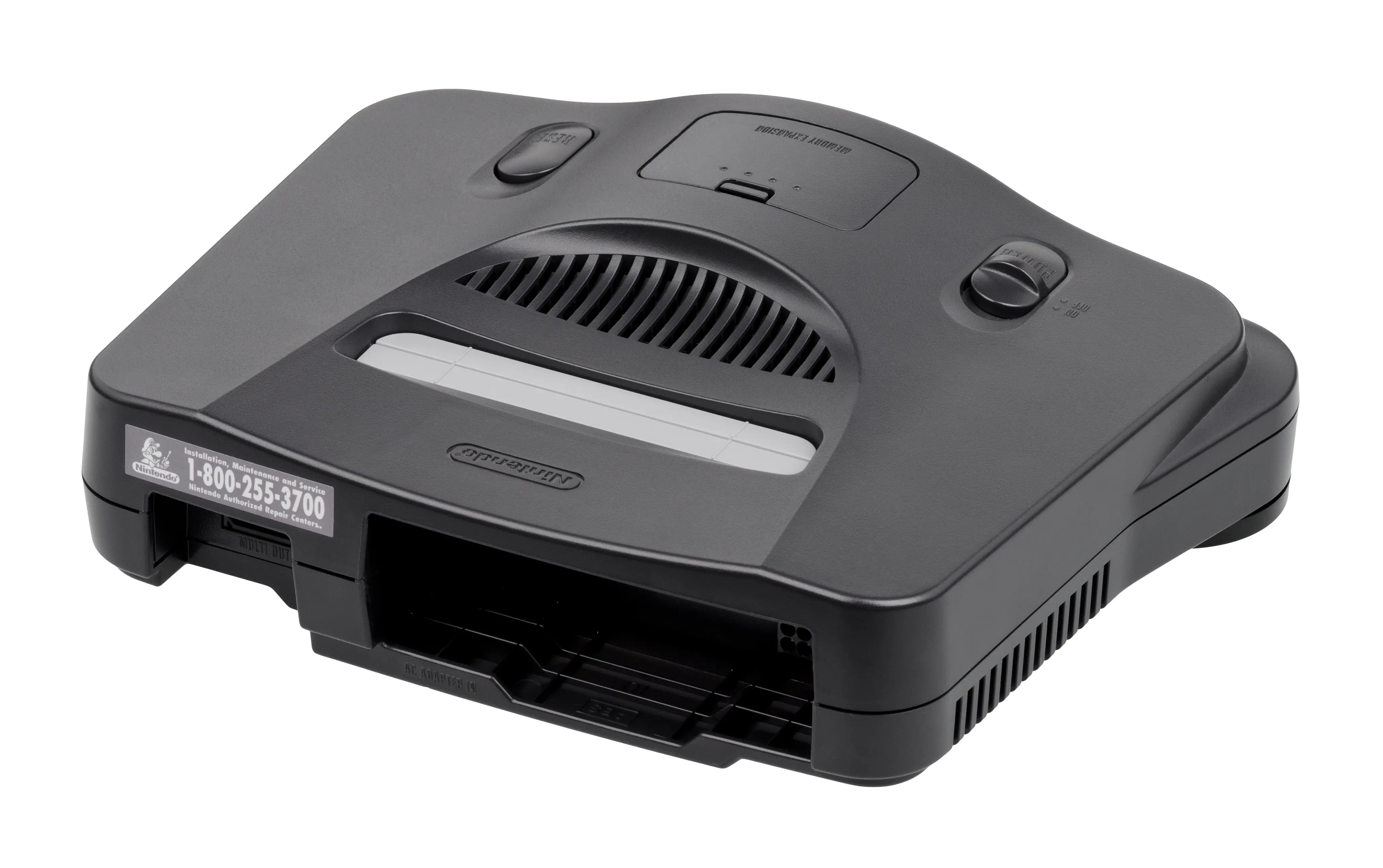 Nintendo 64 console back view with port on Retropixl.com  for retrogaming players and collectors