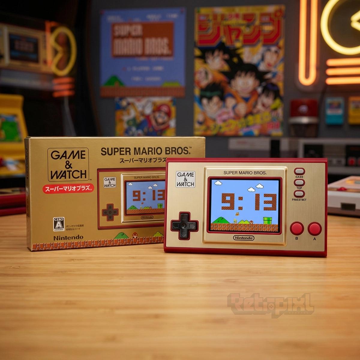 Nintendo Game & Watch Mario Bros  console in RetroPixl studio on RetroPixl.com for retro gaming players and retrogaming collectors