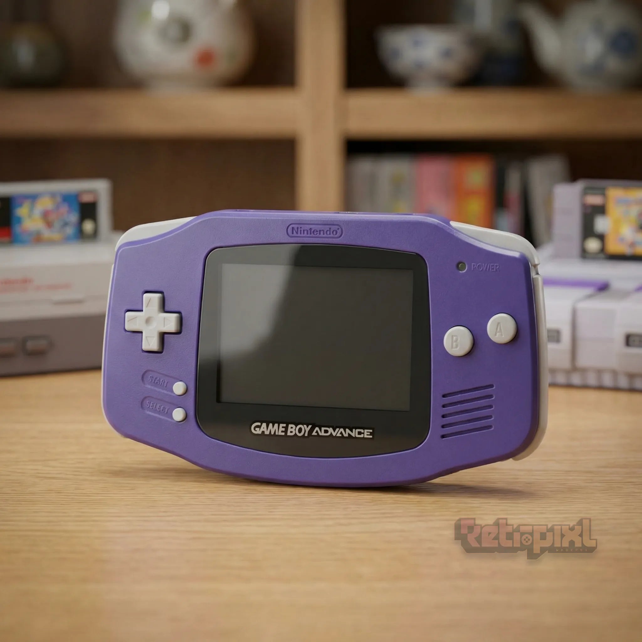 Nintendo Gameboy Advance in a retro gaming collector's game room for retro gaming players and collectors on RetroPixl