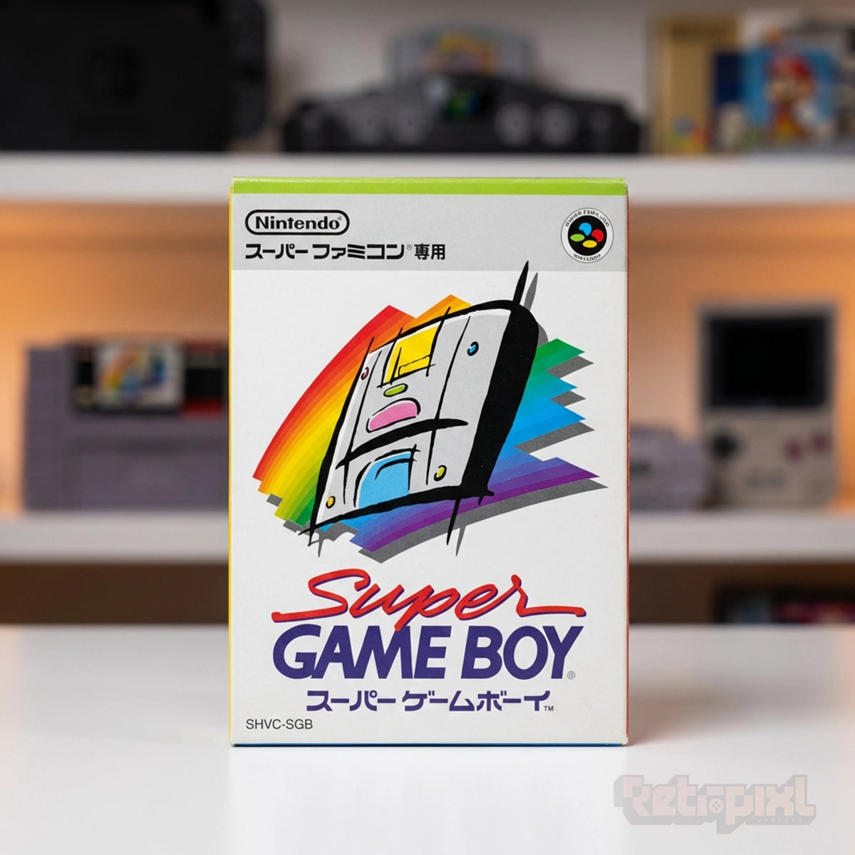 Nintendo Super Game Boy Super Famicom retro gaming accessory in RetroPixl studio for retrogaming players and collectors