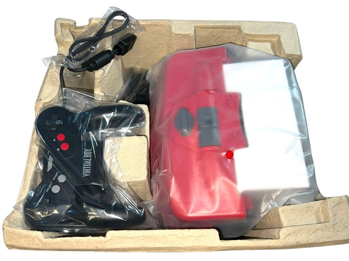 Nintendo Virtual Boy Box back contents on RetroPixl.com for retro gaming and retro gaming players and collectors