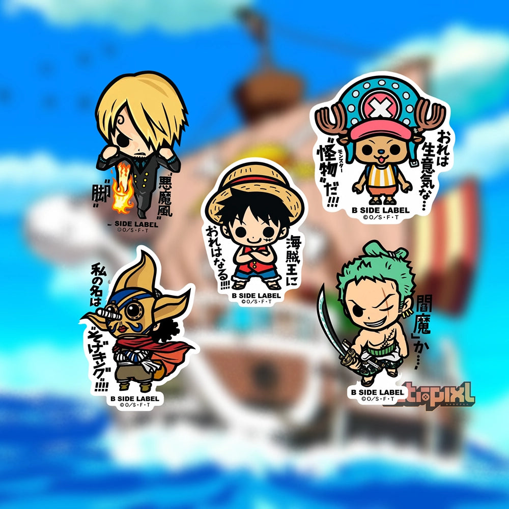 One Piece Character Stickers Set 1 | RetroPixl Collectibles
