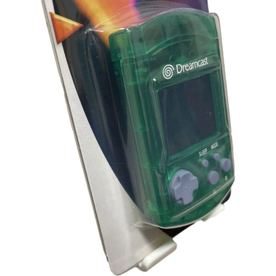 US version of the Sega Dreamcast Green VMU Visual Memory Unit Accessory on RetroPixl.com for retro gaming collectors and retrogaming players