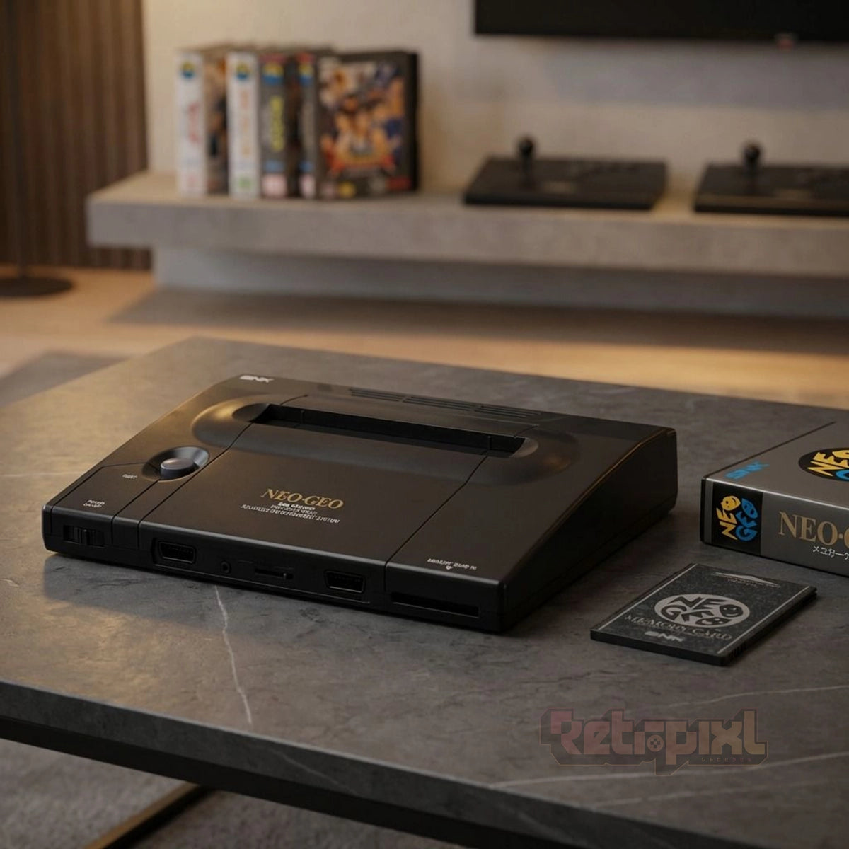SNK Neo Geo AES memory card accessory in RetroPixl Studio on Retropixl.com for retrogaming players and retro gaming collectors