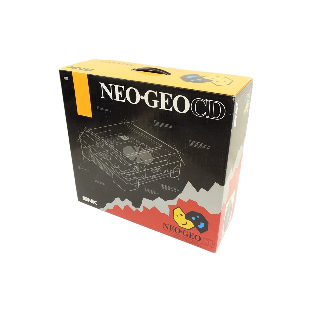 SNK Neo Geo CD Front loading console box on Retropixl.com for retrogaming players and retro gaming collectors