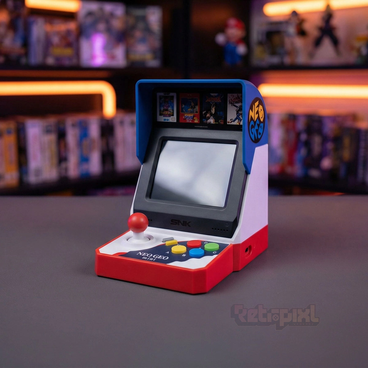 SNK Neo Geo Mini Asia version Japan console in RetroPixl studio on RetroPixl.com for retro gaming players and retrogaming collectors