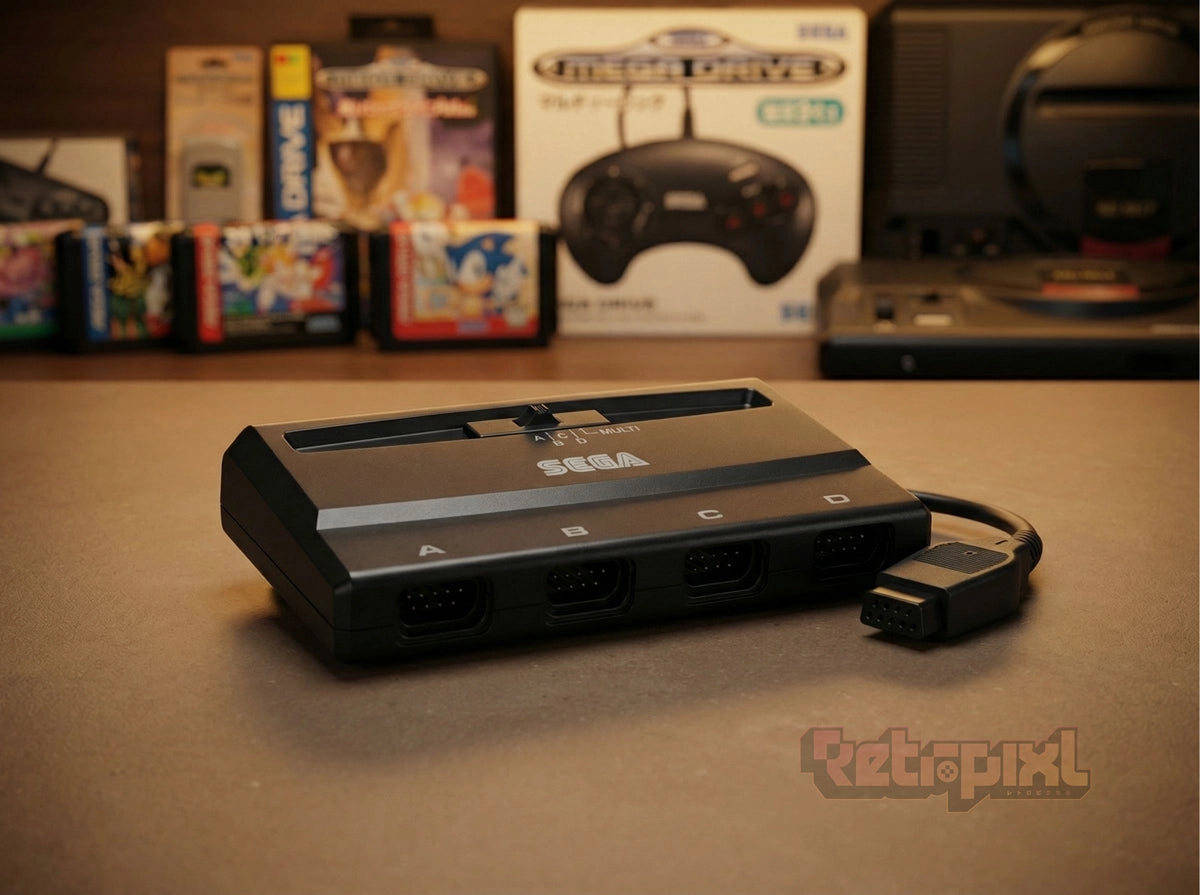 Sega Megadrive multi Tap (HAA-2652) in Retropixl studio on RetroPixl.com for Retrogaming players and Retro Gaming Collectors 