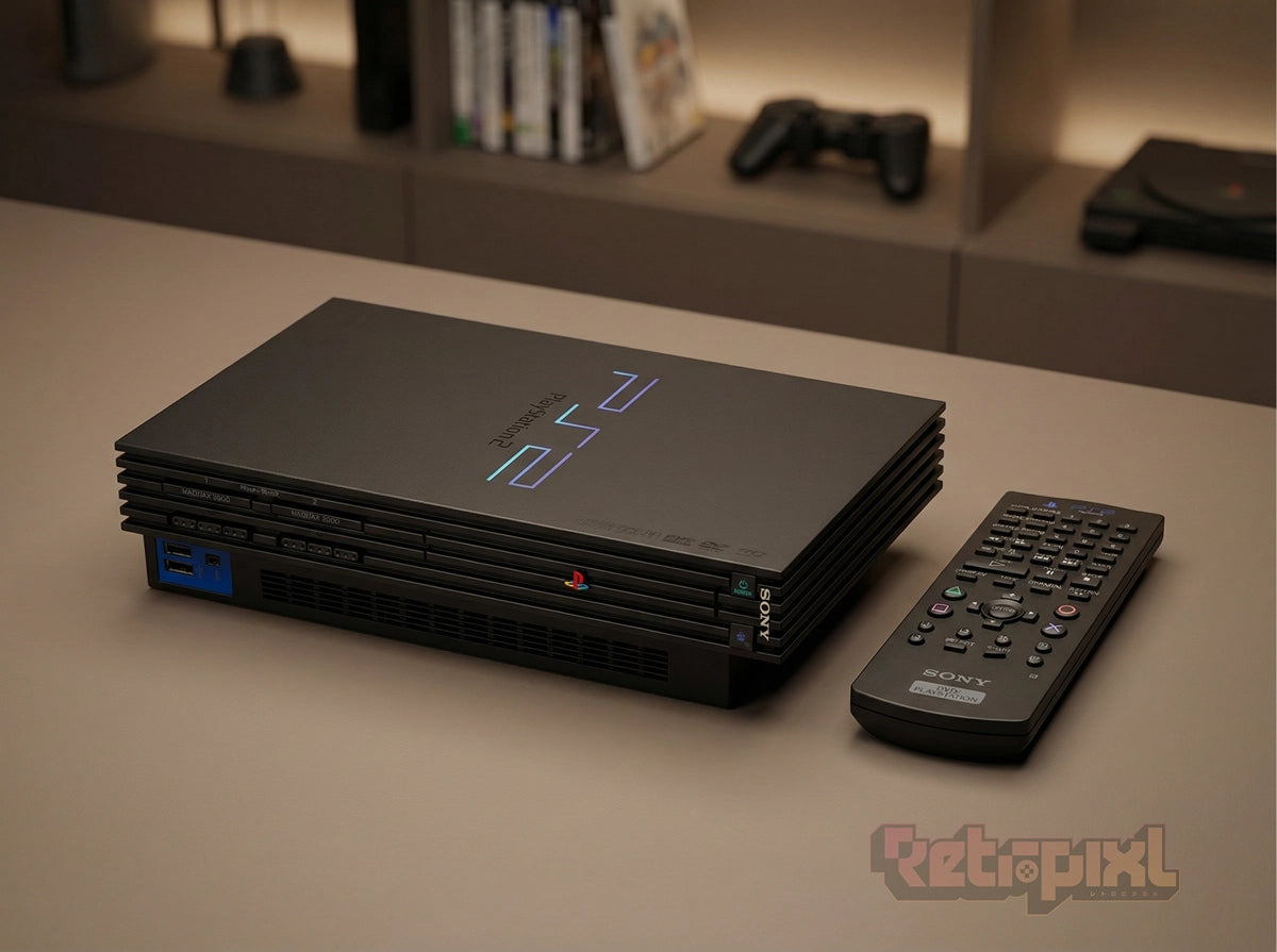 Sony Playstation 2 DVD remote control SCPH-10150 in Retroon RetroPixl.com for Retrogaming players and Retro Gaming Collectors ixl studio 