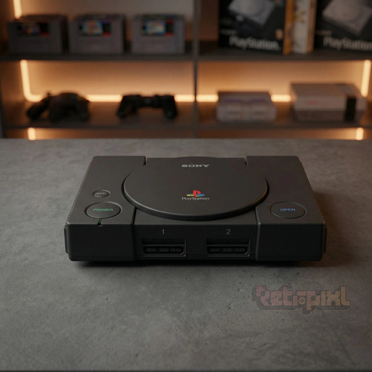 Playstation 1 Net Yaroze console in RetroPixl studio for retrogaming players and retro gaming collectors