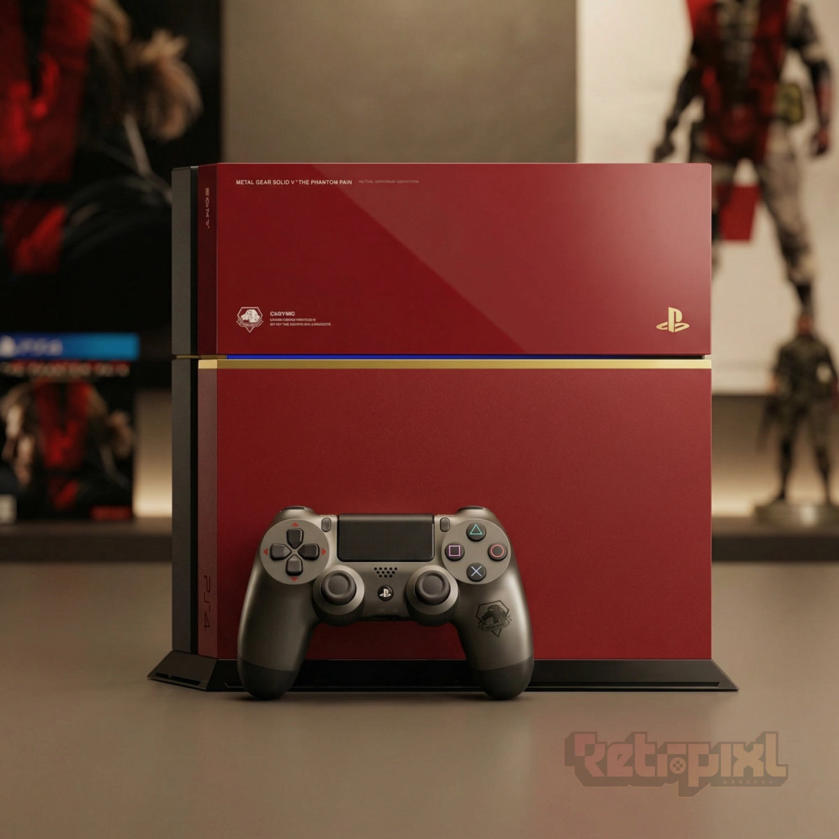 Sony Playstation 4 Metal Gear V MGS 5 The Phantom Pain console in RetroPixl studio for retrogaming players and retro gaming collectors on Retropixl.com