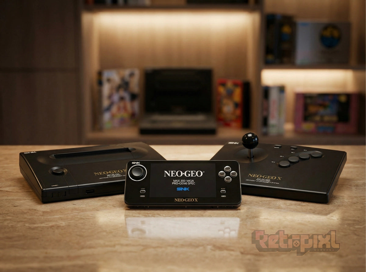Tommo Neo Geo X Gold console in Retropixl studio on RetroPixl.com for Retrogaming players and Retro Gaming Collectors 