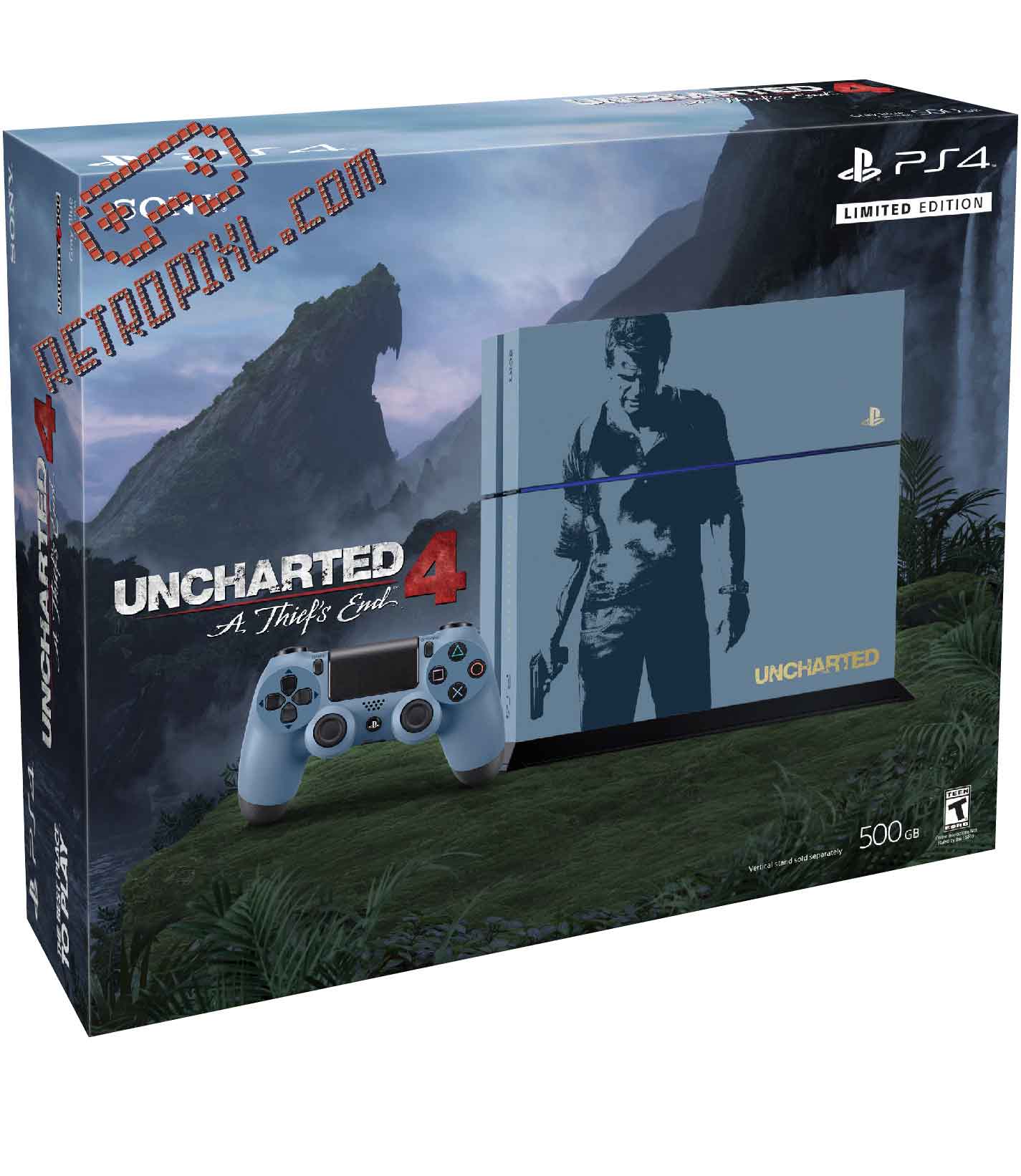 RetroPixl Sony Playstation 4 (PS4) Uncharted Limited Edition 