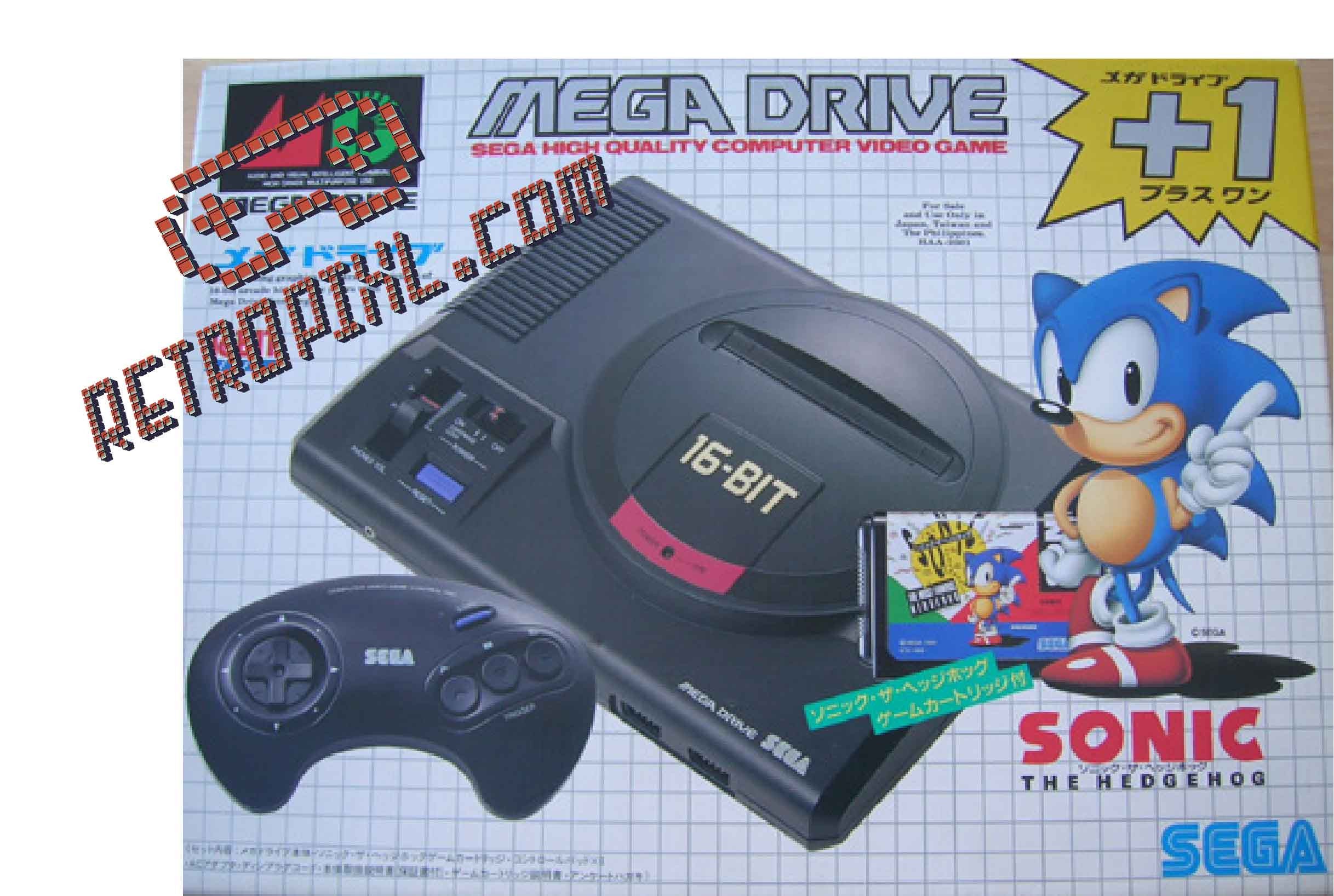 SEGA Mega Drive Mini Asia Edition + Sonic The Hedgehog Cartridge Brand New